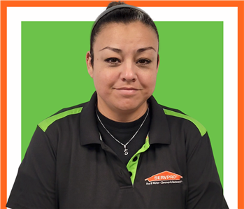 Erica, female SERVPRO employee cut out against a green background